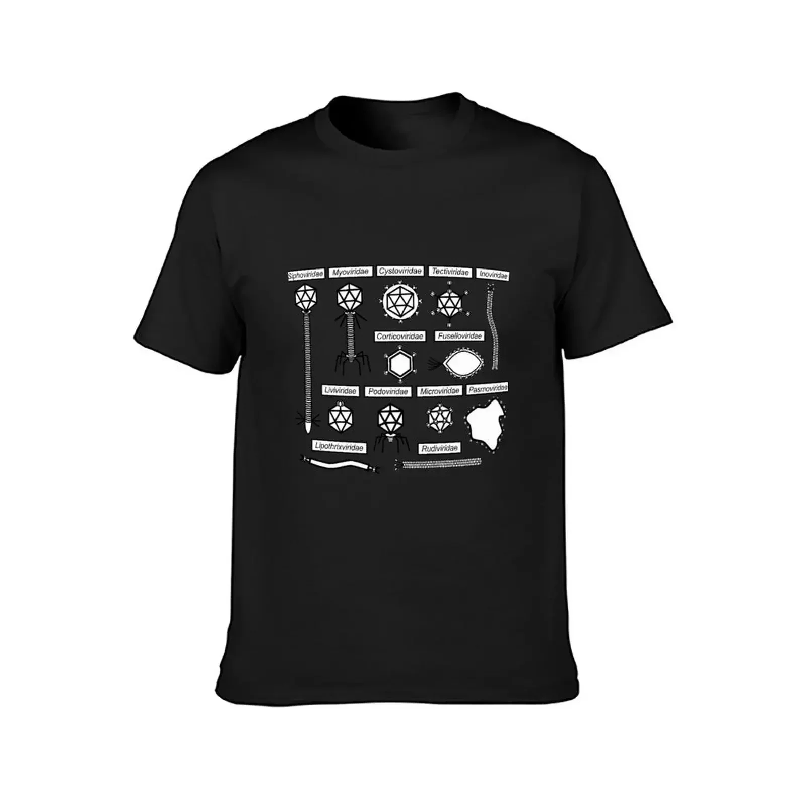 Bacteriophage families T-Shirt shirts graphic tees vintage t shirts custom t shirt t shirts for men cotton