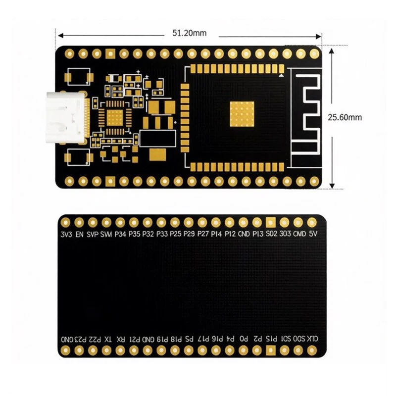 WAVGAT ESP32 CP2102 Development Board Micro USB Dual Core Wi-Fi Bluetooth Module 5V Operating Voltage 115200BPS Baud For Arduino