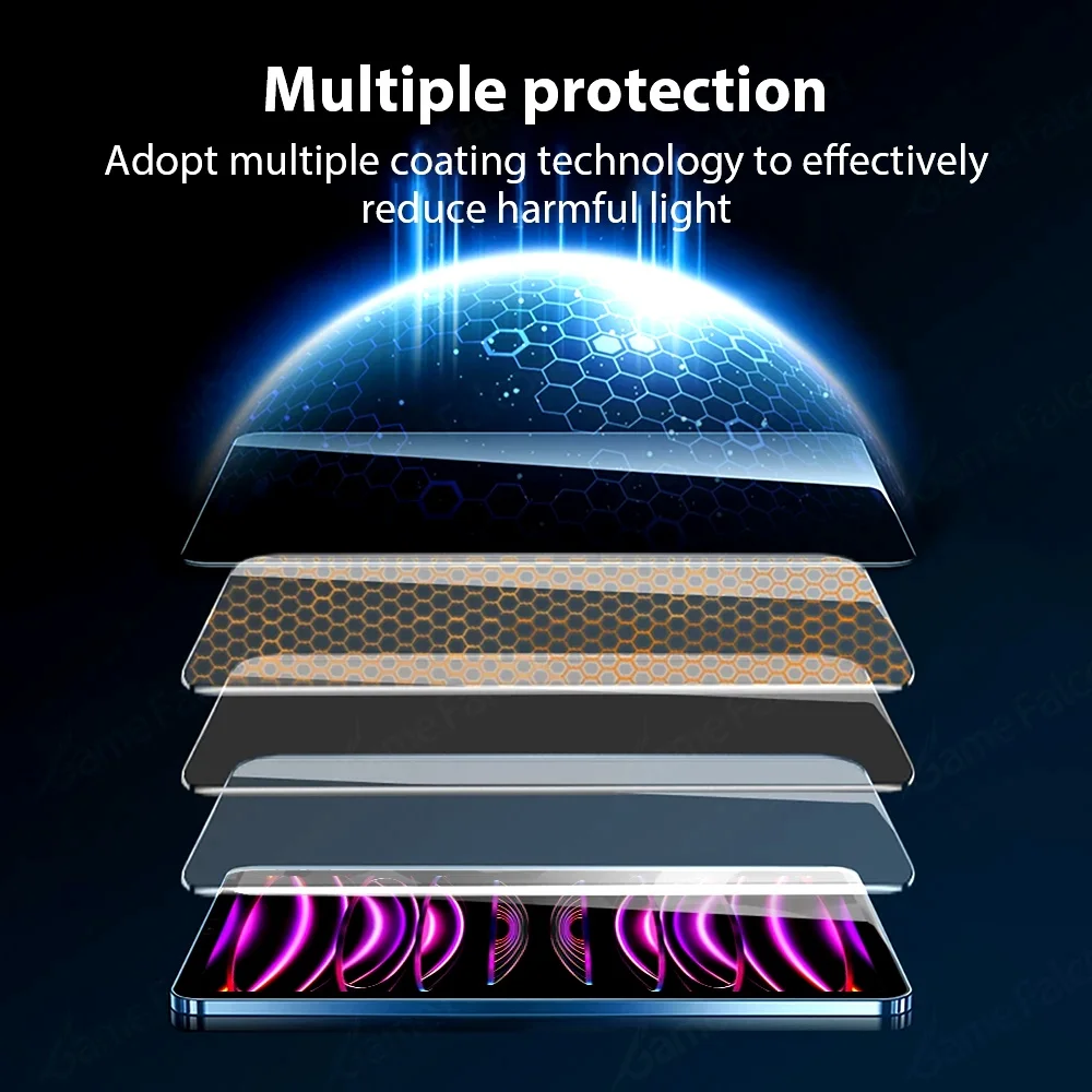 Tempered Glass Screen Protector For iPad A16 Pro 11 12.9 13 M5 M4 10th 10 Generation Air M3 5 4 3 7th 8th 9th 10.2 Mini 6 7 Film view 5