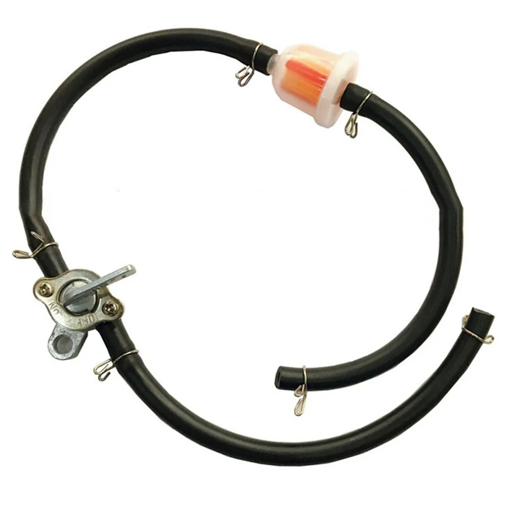 1XFuel Tap 5-6mm Ø + 3 X Filter 6mm + 3 X Hose 17cm + 6 X Hose Clamps Highly Match The  Equipment Garden Tool Part Accessories