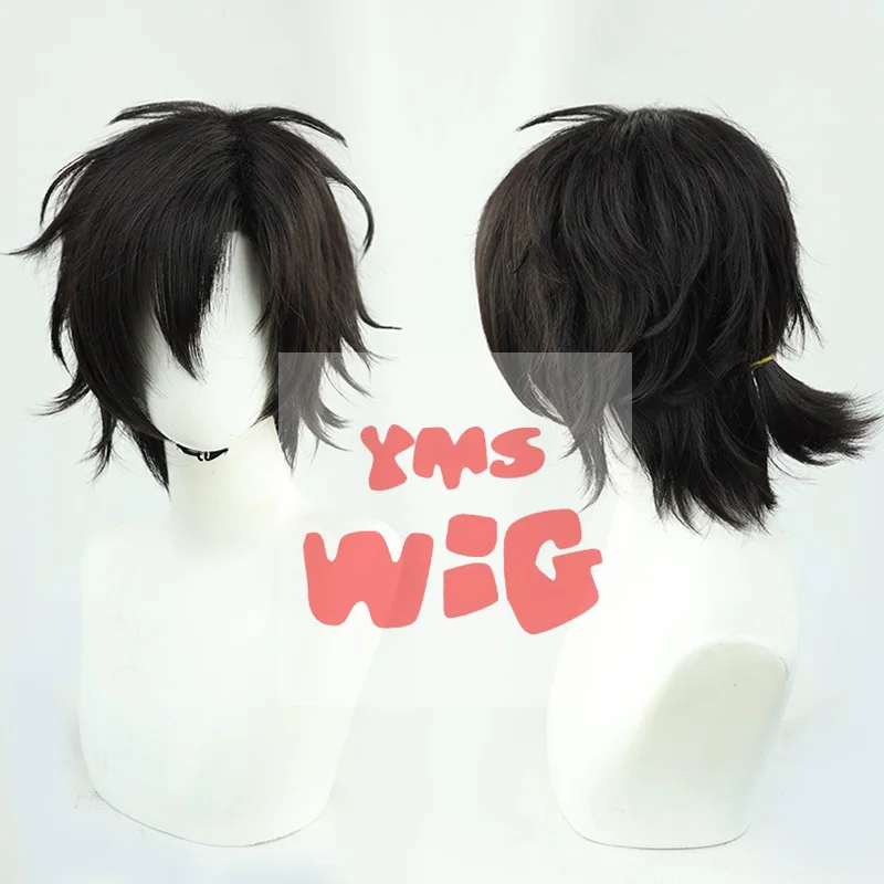 1PCS Limit DEVIL GAME Time Agent Cheng Xiaoshi Cosplay Wig LINK CLICK Short Black Wig Halloween Carnival Party Anime Props