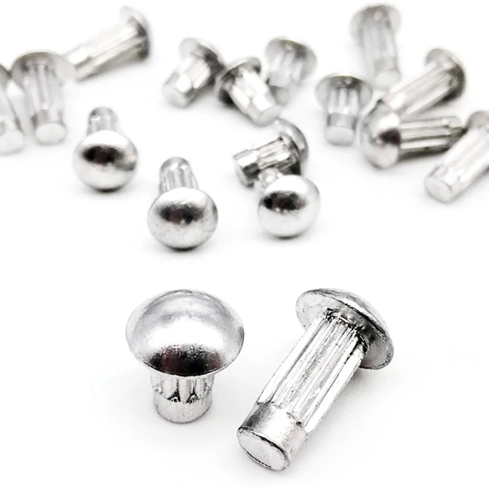 100 قطعة M2 M2.5 M3 M4 GB827 الألومنيوم زر جولة رئيس مخرش عرقوب الصلبة برشام لتسمية اسم لوحة قطرها 2 مللي متر 2.5 مللي متر 3 مللي متر 4 مللي متر #1