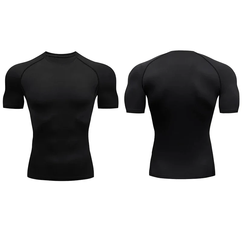 T-shirt uomo aderente in poliestere per allenamento