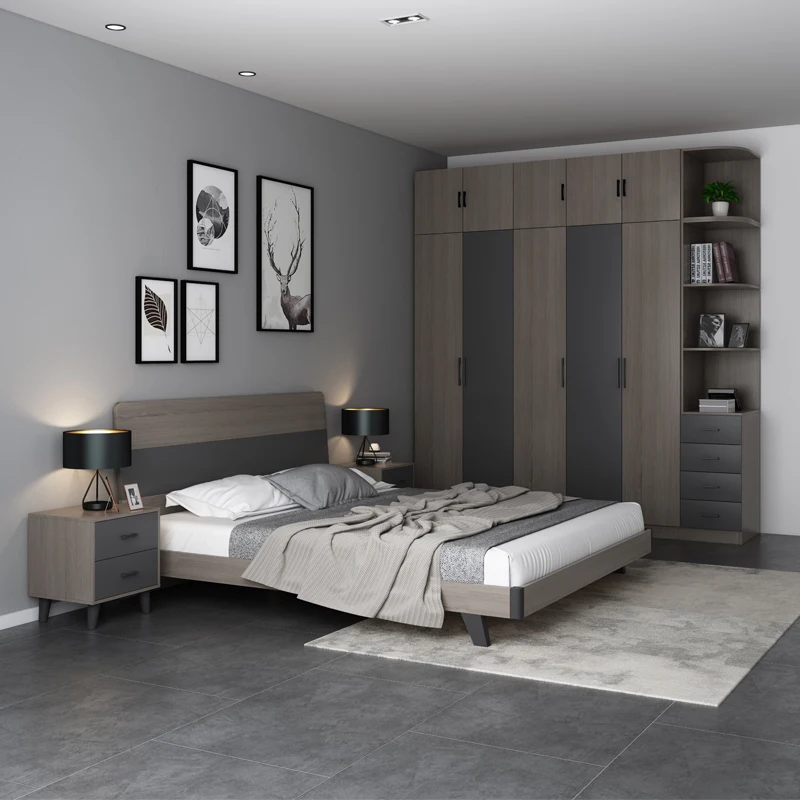 Modern House Double Bed Nordic Elegant Light Luxury Beds Comferter Villa Camas De Dormitorio Bedroom Furniture