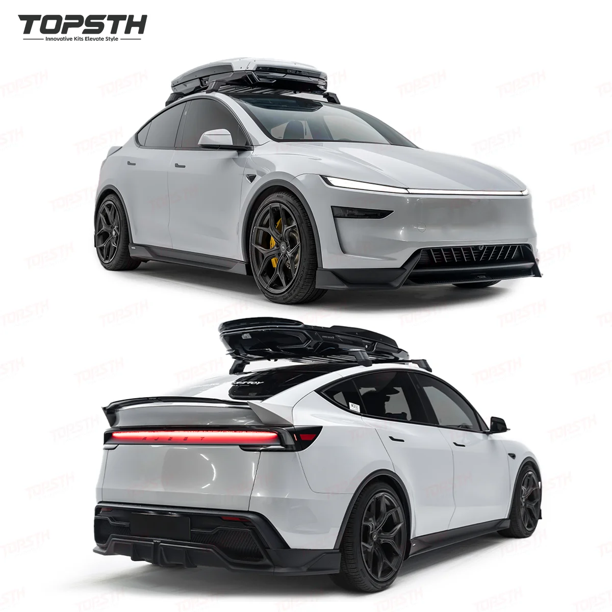 

2025+ Tesla Model Y Juniper YF Style Front Lip Side Skirts Rear Diffuser Exterior Trim Upgrade Topsth Bumper PP Body Kit New