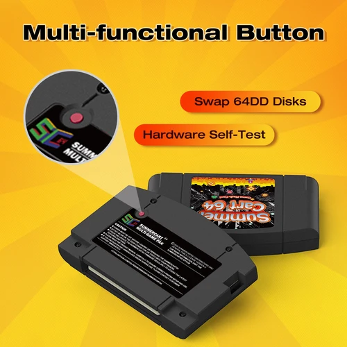 Imagen 2 del producto Tarjeta de juego SummerCart 64 5400 en 1 para cartucho de juego Retro N64 ED 64 para Nintendo 64 con tarjeta TF de 32GB sin restricción de regiones
