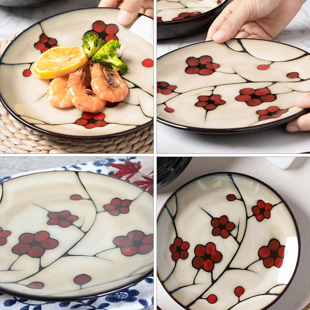 

Food Serving Plate Ceramic Dining Plate Japanese-style Salad Dish Japanese-style Tableware Ceramic Tableware