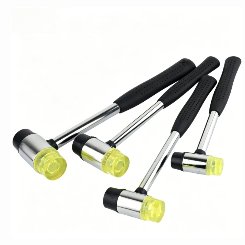Double Face Soft Tap Rubber Hammer 25mm Multifunctional Glazing Window Beads Hammers Nylon Head Rubber Mallet