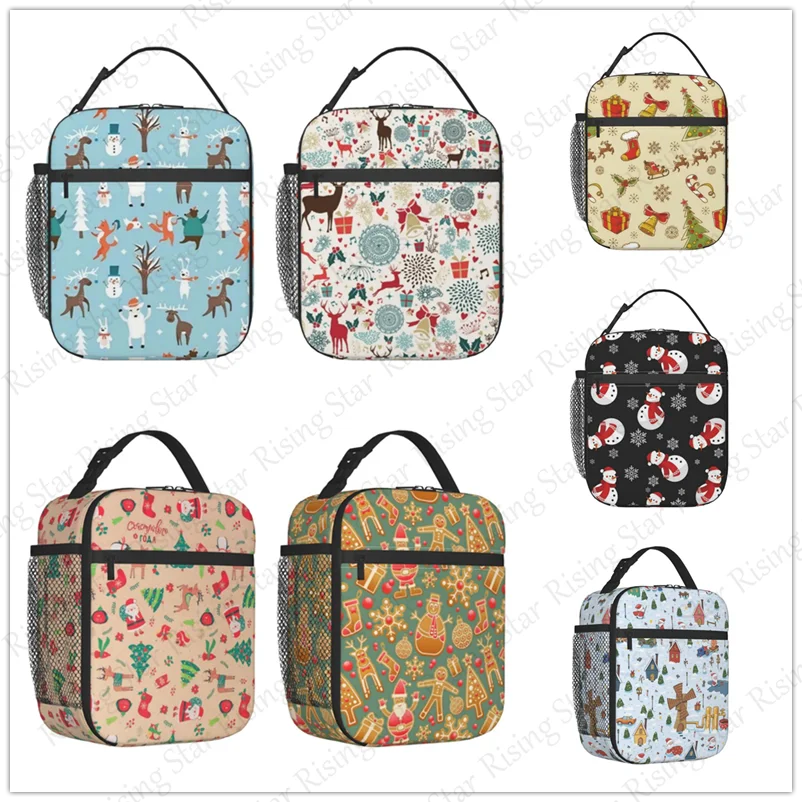 

Christmas gift candies Lunch Bag insulated bag waterproof Bento Bags Outdoor Travel Ice Pack, Picnic Bag Travel