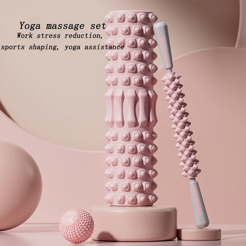 Foam Massage Roller Deep Tissue Massage Point Roller Portable Multi-functional Muscle Relaxation Yoga Column Fitness Equipment