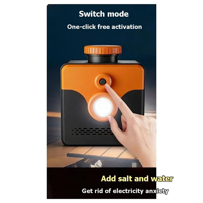 AB66-Home Emergency Salt Water Lamp, Saltwater And Seawater Powered Portable High-Brightness Flashlight For Outdoor Hiking