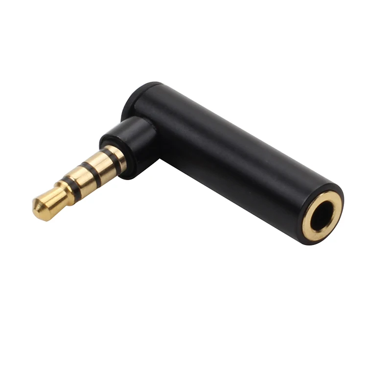 

Jack 3 5 Male to Female Gold-plated Connector 3.5 Jack Right 90 Degree Angle 3.5mm 4Pole Male Audio Stereo Plug L Shape Adapter