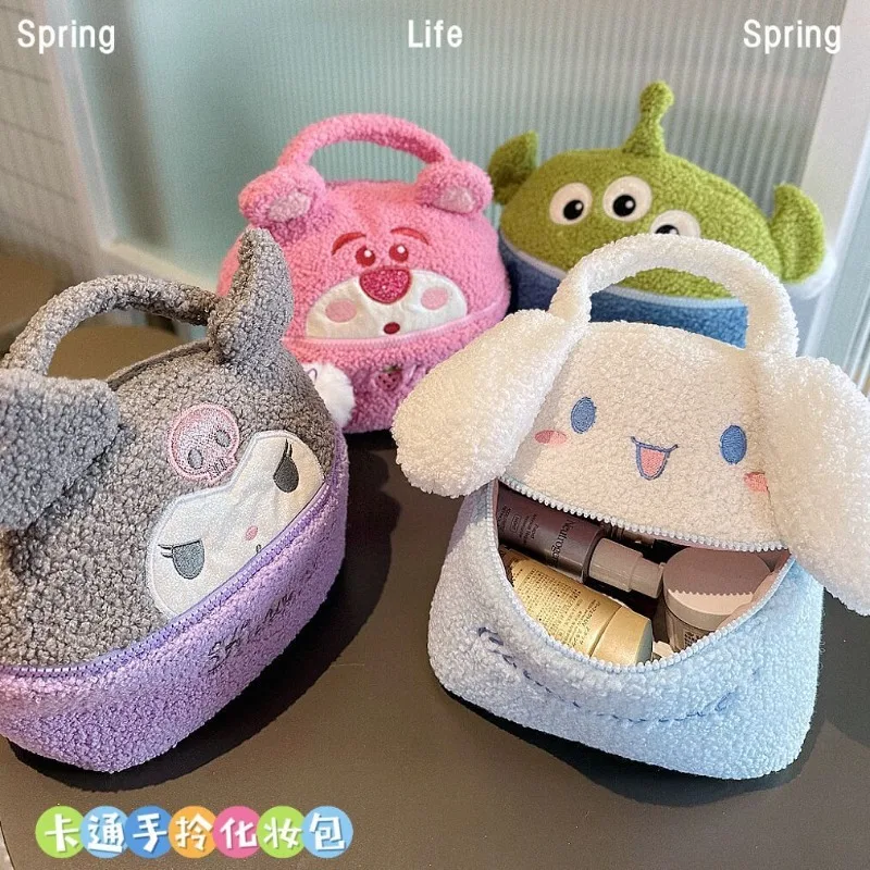 

Cinnamoroll Kuromi Anime Kawaii Sanrio Lovely Storage Case Cute Cartoon My Melody Makeup Bag Portable Handbag Gifts for Kids