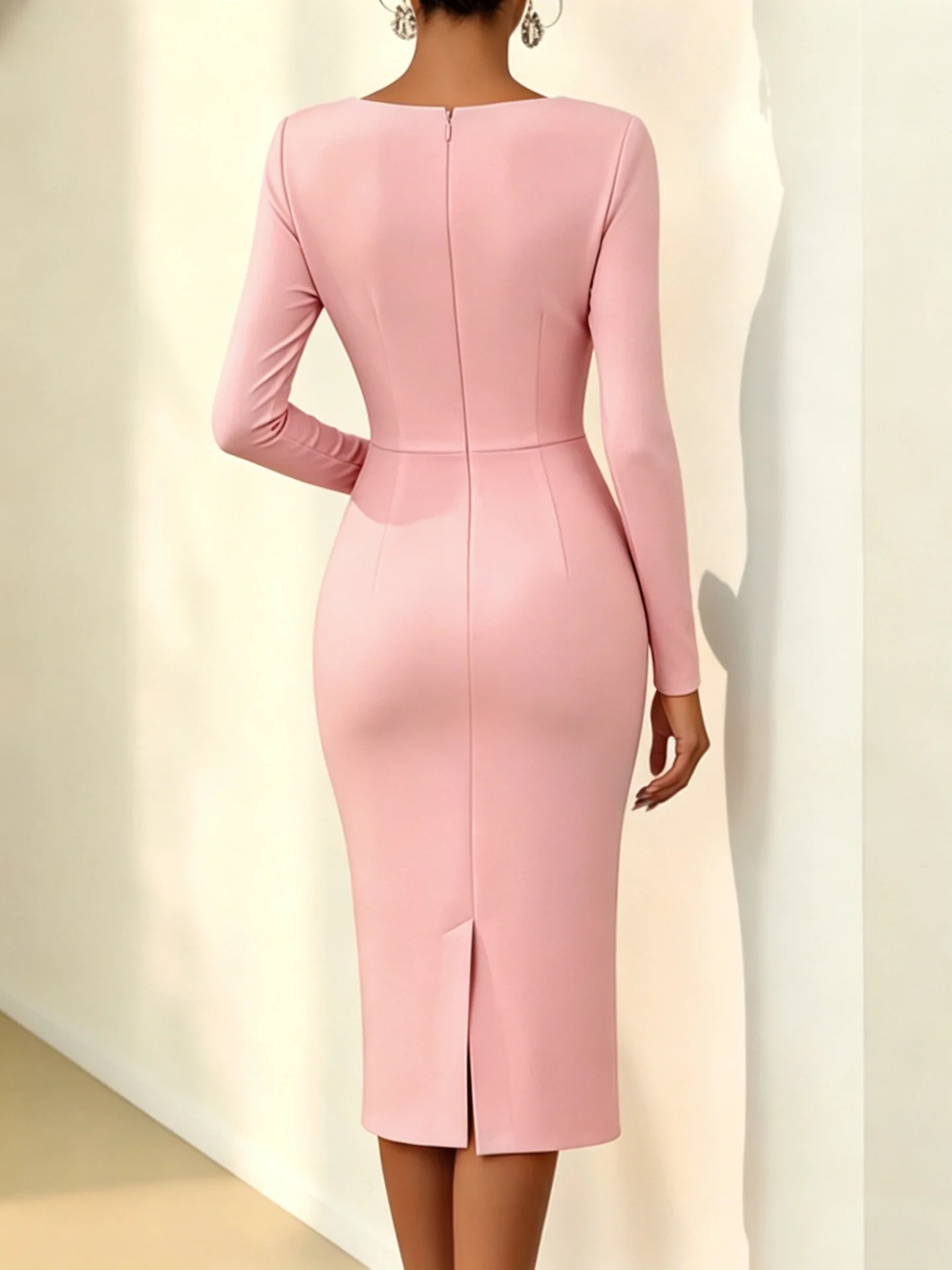 Elegant Long Dress Fashionable Autumn Winter Commuting Style Long-sleeved Three-dimensional Floral Oblique Shoulder Waist Dress
