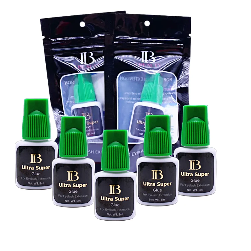 10Bottles IB Ultra Super Glue Eyelash Extensions Glue Green Cap Korea Individual ib Adhesive 5ml Fast Drying Wholesale