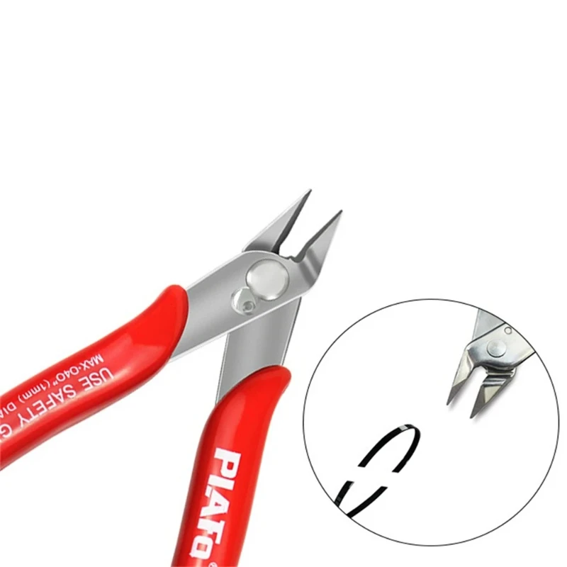 كماشة قطع الأسلاك الصغيرة كماشة قطع الأسلاك والكابلات العملي كماشة بأنف مسطح 170 لتقوم بها بنفسك أداة تشذيب شطبة القاطع كابل القراص