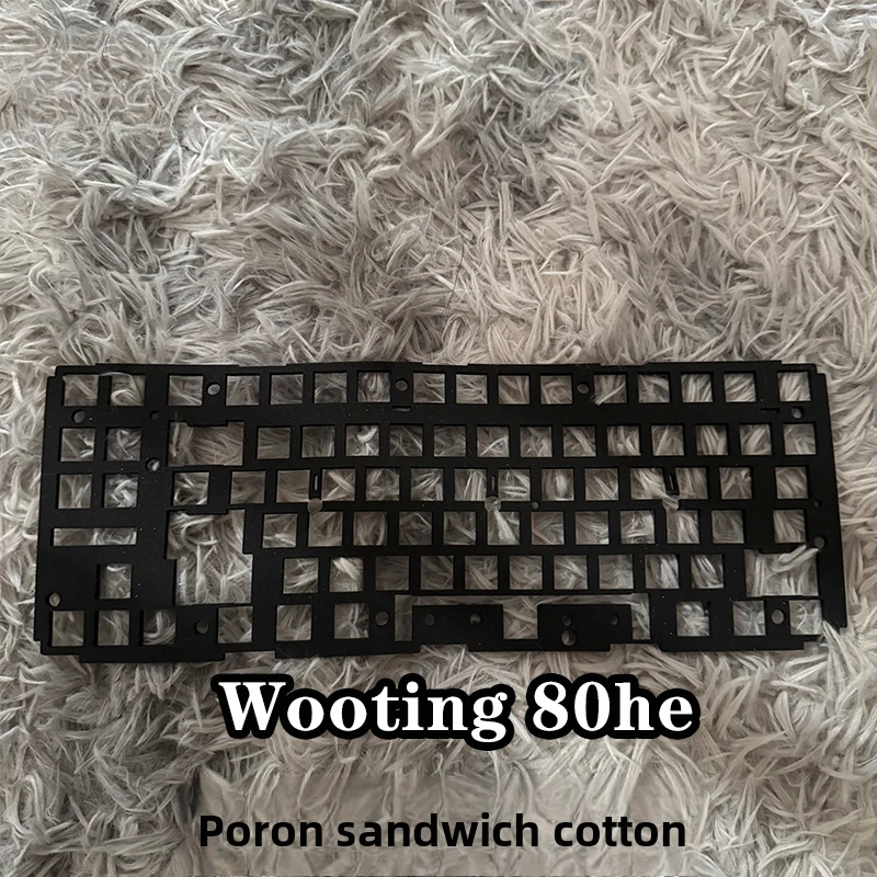 For Wooting 80HE Sound Package Custom PORON Sandwich Cotton IXPE Switch Pad FR4/CF Positioning Plate for Keyboard Accessories