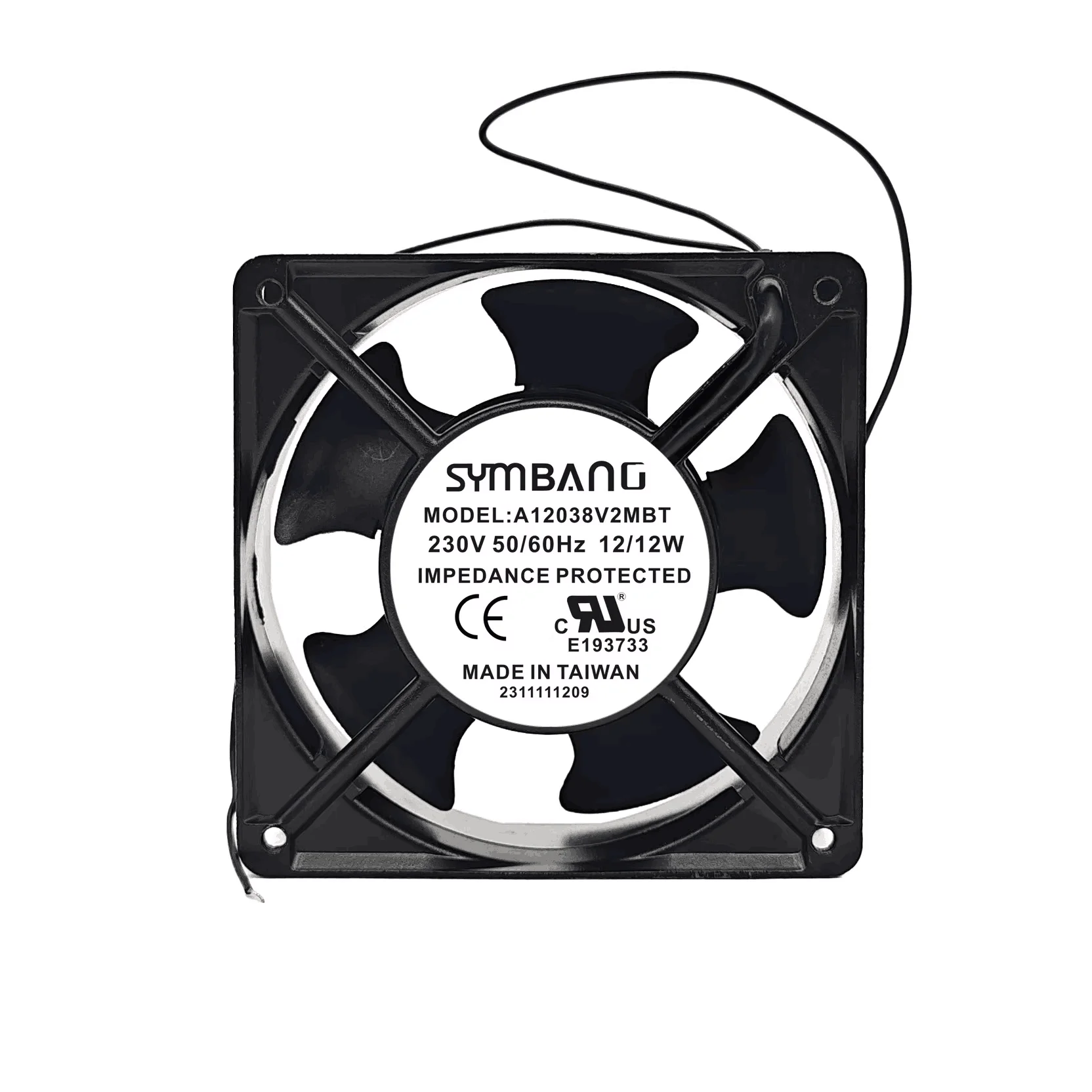 

New For SYMBANG A12038V2MBT AC230V 0.14A 12W 12038 cabinet cooling fan