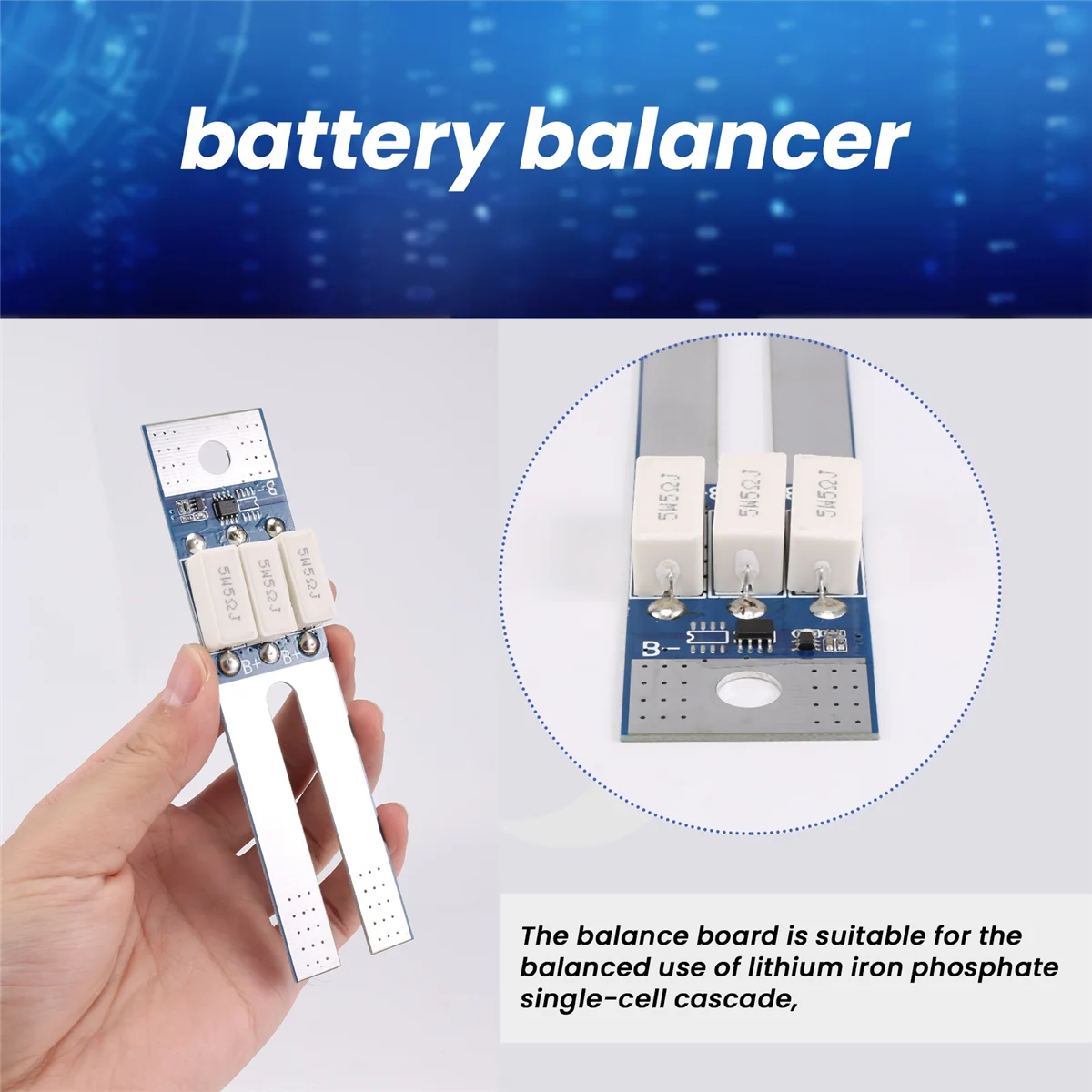 

GZMO 2.3A Balance Board 1S 3.2V Lifepo4 Lithium Iron Phosphate Battery Balance Board Balanced Current 2.3A BMS Balancing