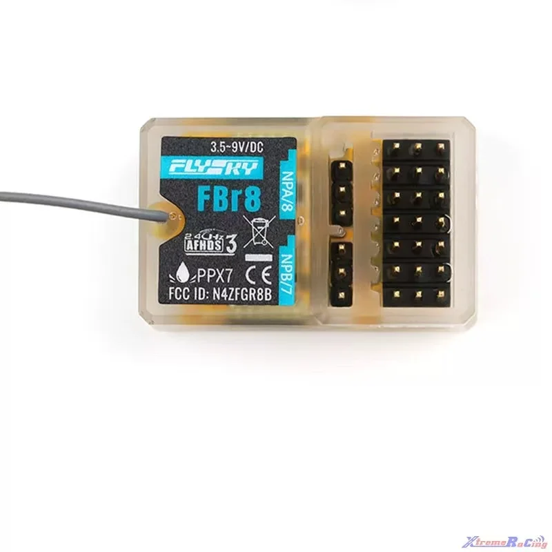 FlySky FBr8 8-Channel Waterproof Vehicle/Boat Enhanced Receiver (Short/Long Lead Versions)