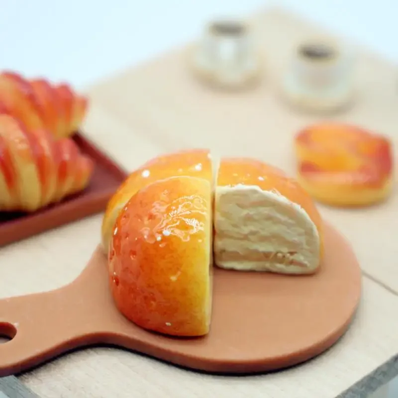 11pcs/Set  Dollhouse Miniatures Coffee Bread Breakfast Model Kitchen Accessories For Doll House Decor Kids Pretend Play Toy Gift