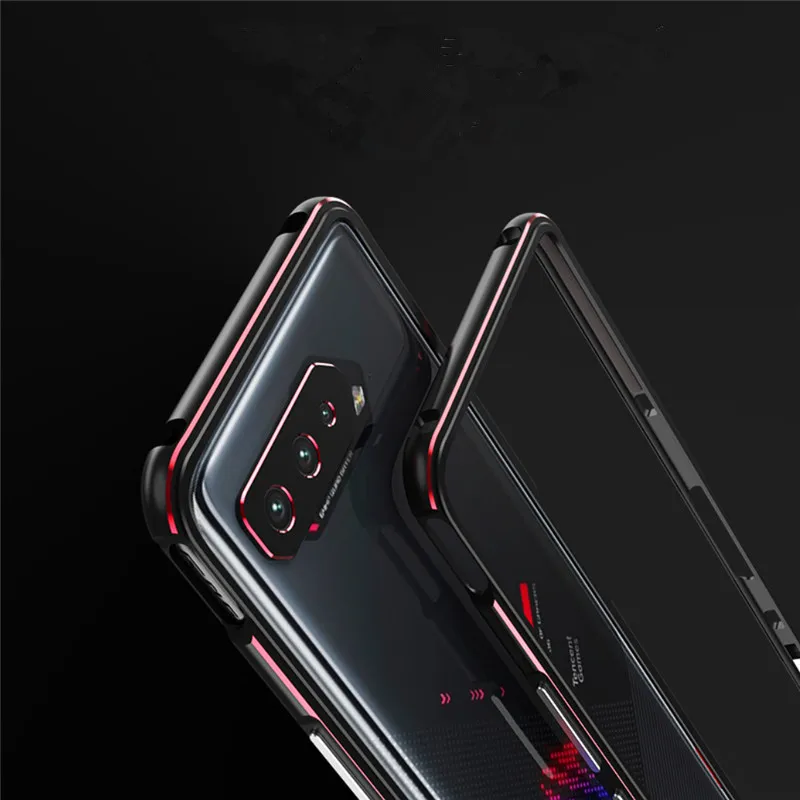 Bumper Case For Asus ROG Phone 6 5 5s Pro ROG 6 ROG5 Aluminum metal Frame Slim Cover phone case + carmera Protector