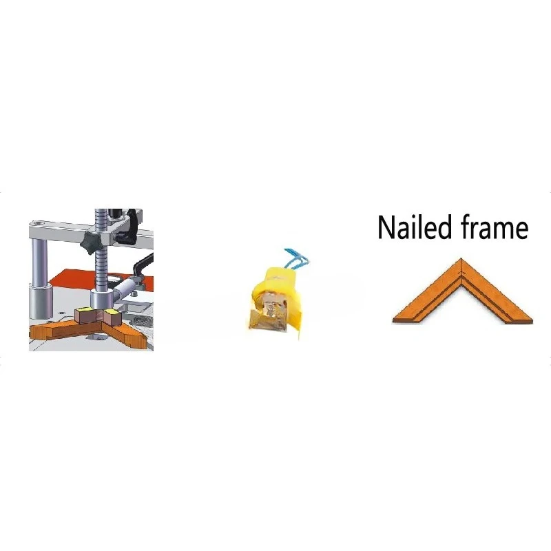 Desktop Pneumatic Nail Angle Machine JS203 Photo Frame Processing Jointing Machine