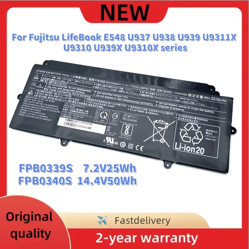 

For Fujitsu Lifebook U939X U9310X U9311X U937 U938 U939 CP737634-01 E548 FPCBP535 FPCBP536 FPB0339S FPB0340S Laptop Battery