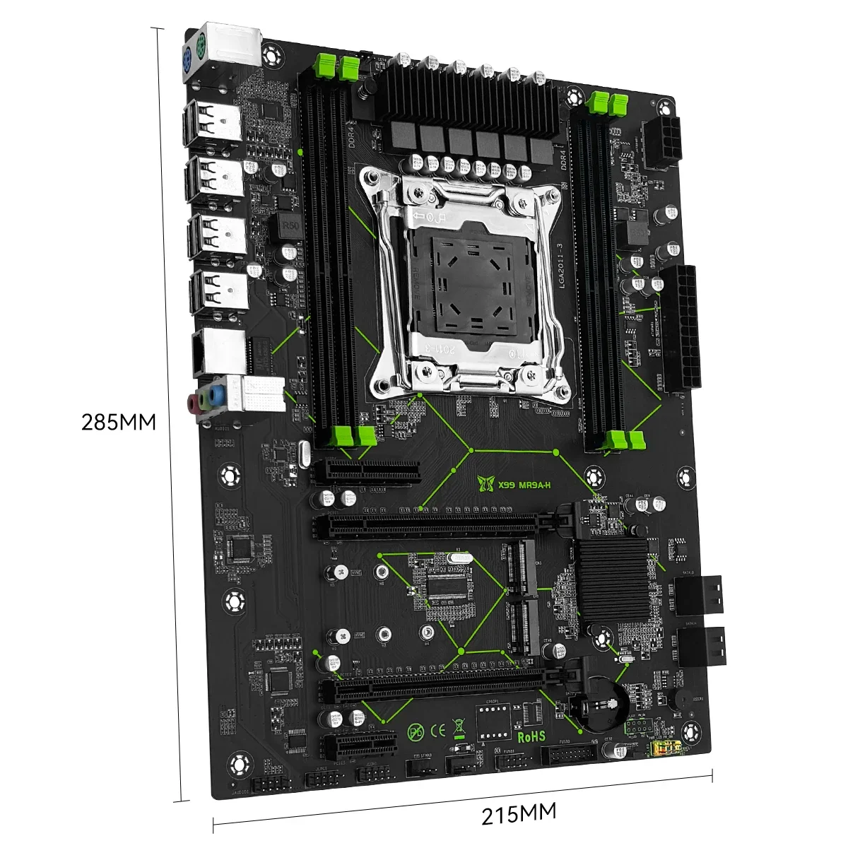 MR9A-H MACHINIST X99 moederbordcombinatie met Intel LGA 2011-3 Xeon E5 2670 V3 CPU DDR4 16 GB (2 * 8 GB) RAM-geheugenkit ATX-set # Bundel