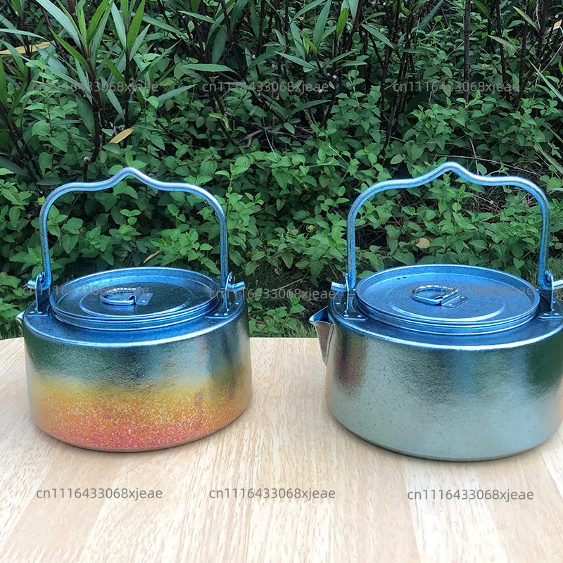 1.1L pure titanium kettle, kettle, portable pure titanium ice flower kettle, teapot