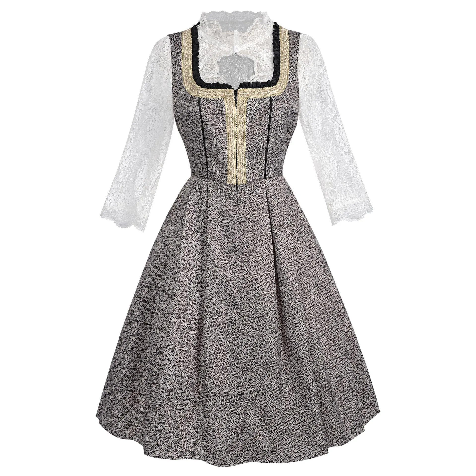 Fantasy Theme Winter Season Dress Elegant Style with European Fantasy Printed Pattern for Men and Women Stage Performance