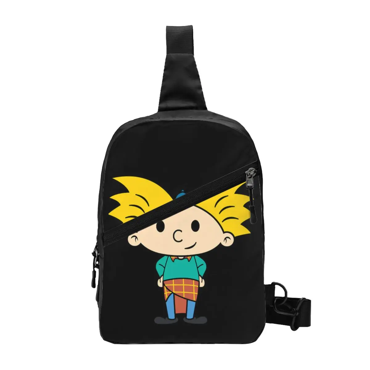 Custom Cool Cartoon Tv Helga Pataki Sling Bags for Cycling Camping Men's Hey Arnold Crossbody Chest Backpack Shoulder Daypack