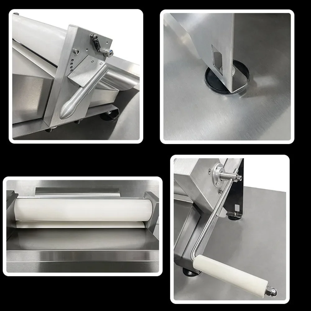 cross-border Commercial Household Stainless Steel Manual Dough Sheeter Cutter Machine Pizza Dough Base Sheeter Forming Machine