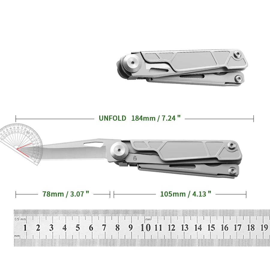 Multitool Pocket Knife for Men, Tactical Folding Multi Tool, Multipurpose Utility Plier Set, Camping Stuff, Survival, Outdoor,