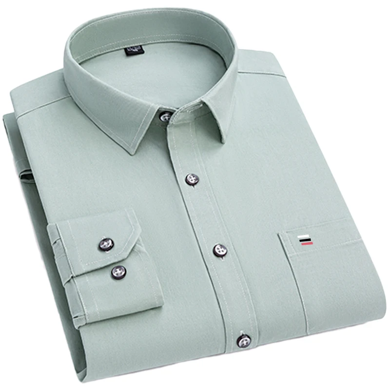 Pure Cotton Men's Plaid Shirt Long Sleeve Regular Fit Men Casual Oversized Shirt Leisure Autumn Male Blouse New Plus Size shirt