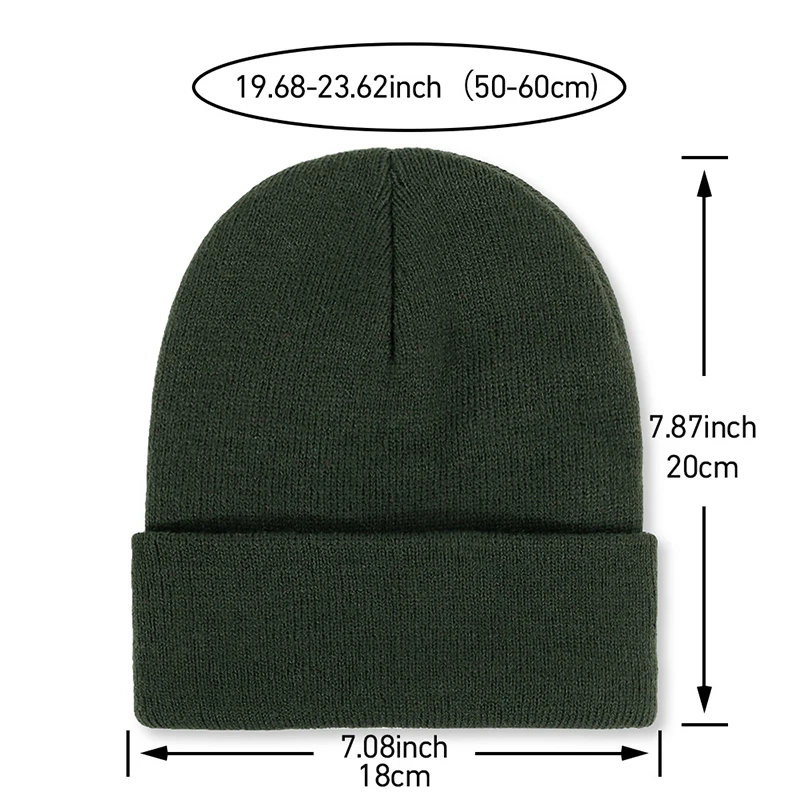 New Custom Logo Solid Color Women Beanie Cap Outdoor Warm Men Crimping Skull Knitted Hat Winter Skullies Caps Casual Ski Hats