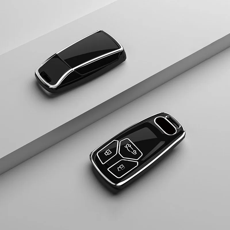 

TPU Car Remote Key Case Cover For Audi A4 B9 A5 A6 8S 8W Q5 Q7 4M S4 S5 S7 TT TTS TFSI RS Auto Protector Shell Fob Accessories