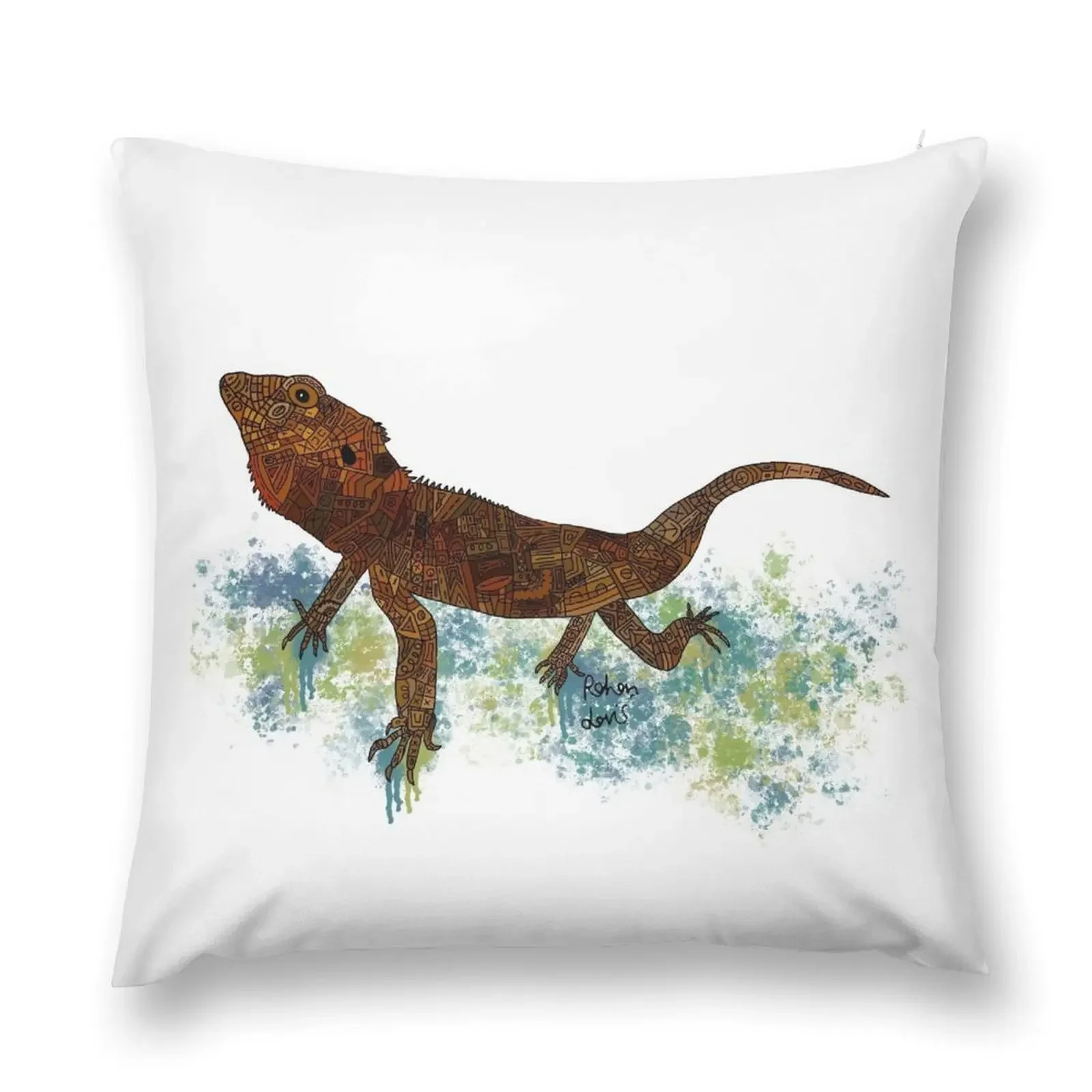 Bearded dragon robot Throw Pillow Decorative Cushions Rectangular Cushion Cover pillow