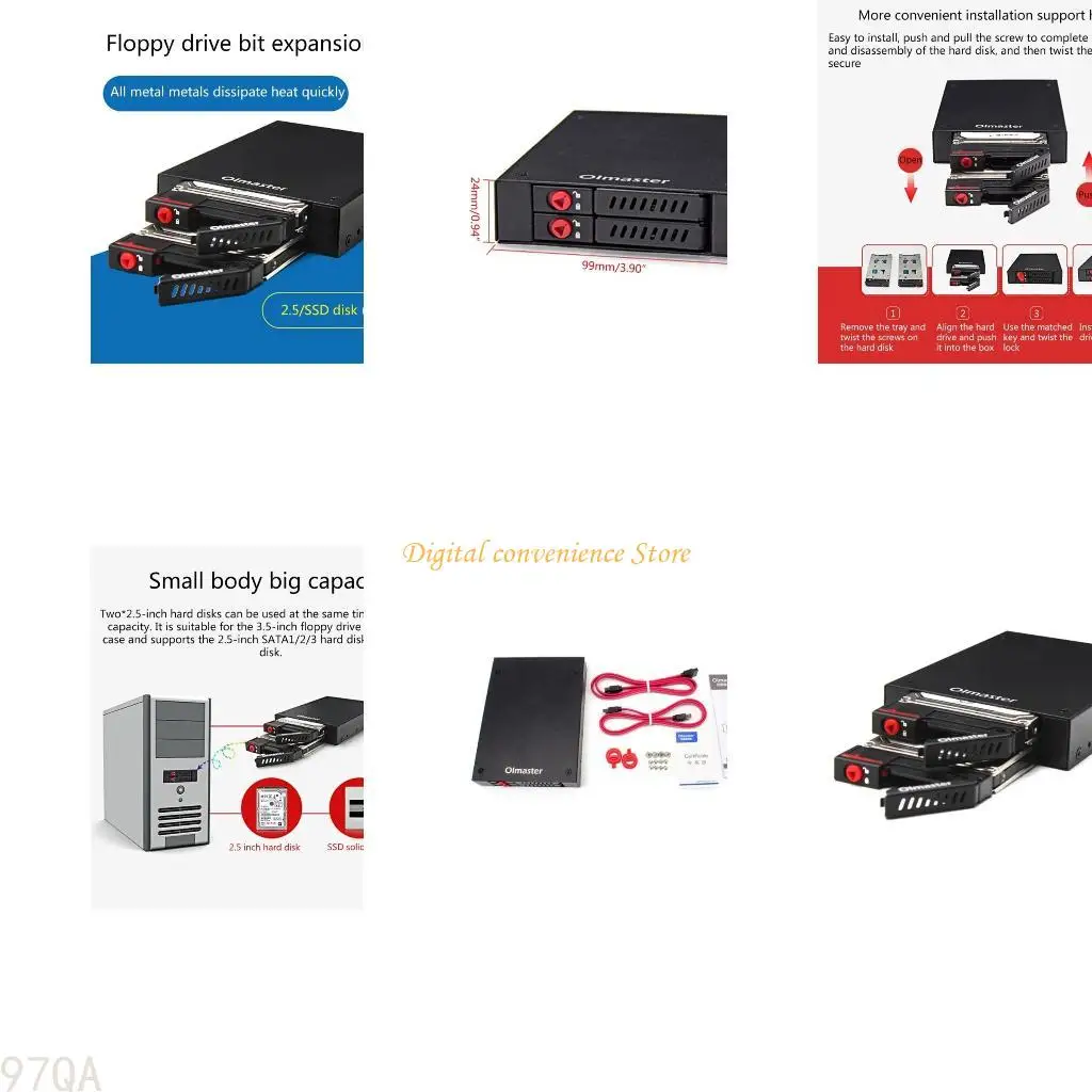 

97qa Oimaster 2 Bays 2,5 дюйма HDD SSD Hard Drive Mobile Rack Plane с
