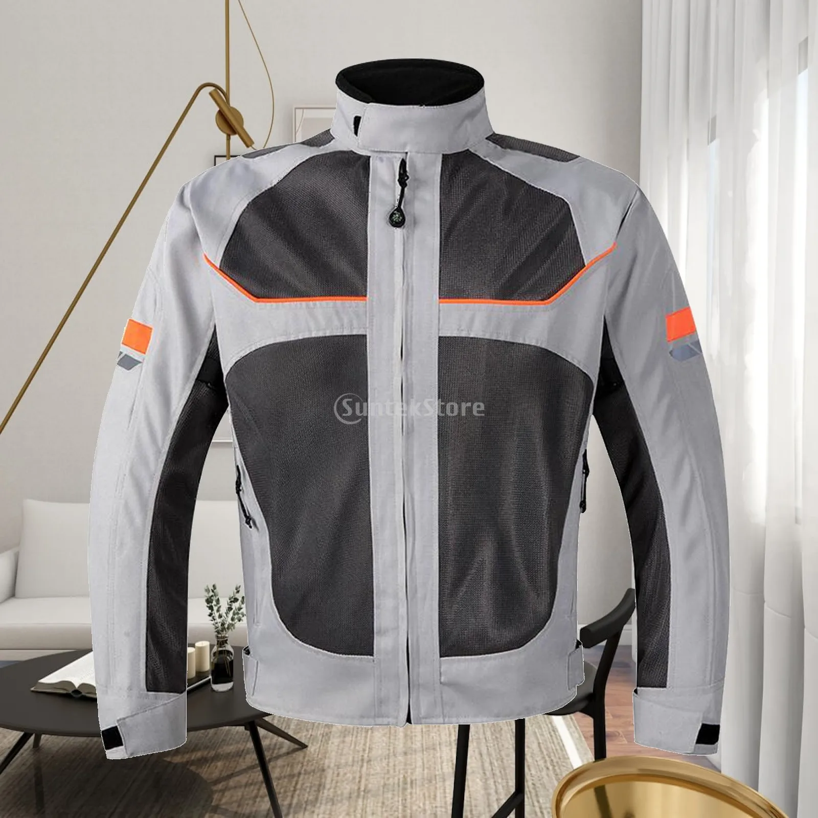 

Men’s Summer Mesh Motorcycle Jacket Water Resistant Adjustable Biker Coat for Riding Protection