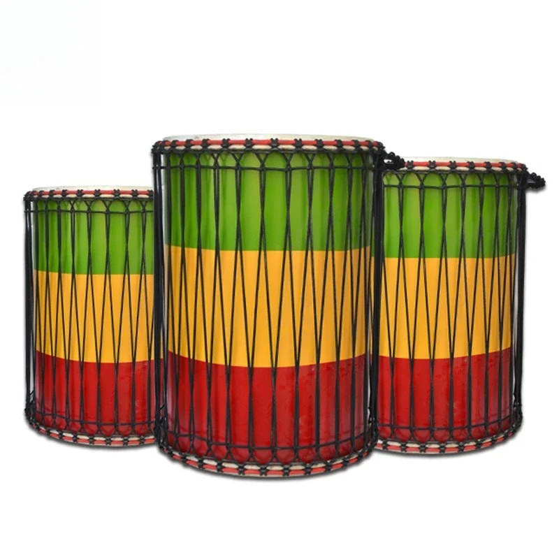 Double-sided cowhide Dun drum backing track ensemble bass, African drum