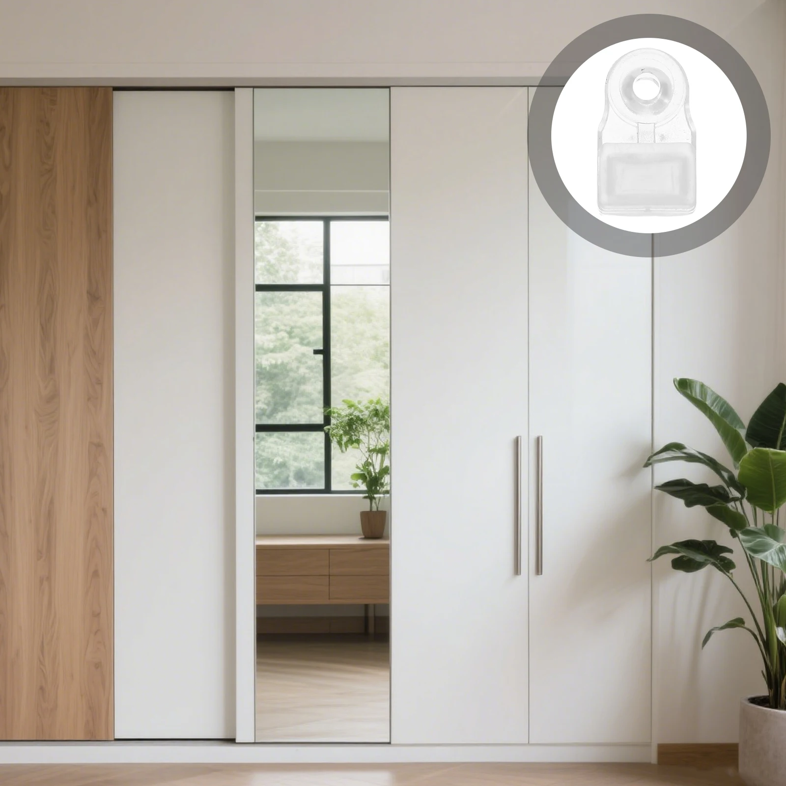 

20Set Cabinet Glass Retainer Clips Clear Plastic Frameless Mirror Holder Clips Easy No-Drill Installation Mirror Mounting