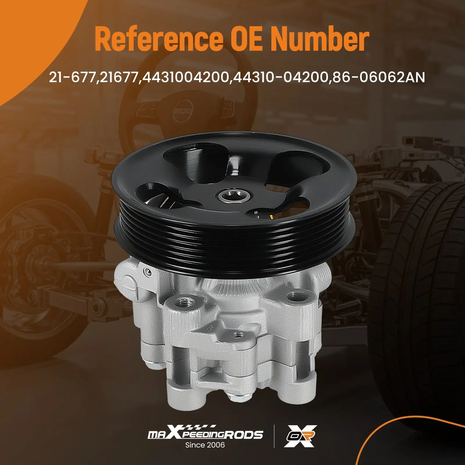 

Front Power Steering Pump w/ Pulley for Toyota Tacoma 3.5L 2016-2022 21-677 new