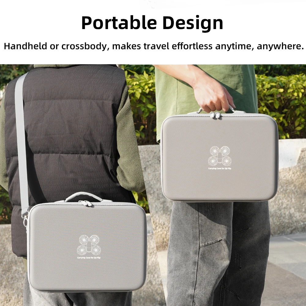 BRDRC Flip Carrying Case Bolsa de armazenamento protetora para DJI Flip Drone Bolsa portátil com alças de ombro Acessórios ao ar livre