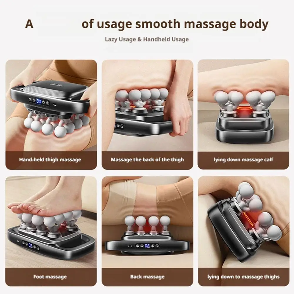 Variable Frequency Lcd Screen Effectively Relieving Muscle Soreness Multi-Head Fascia Gun Multi-Level Adjustment Multi-Speed