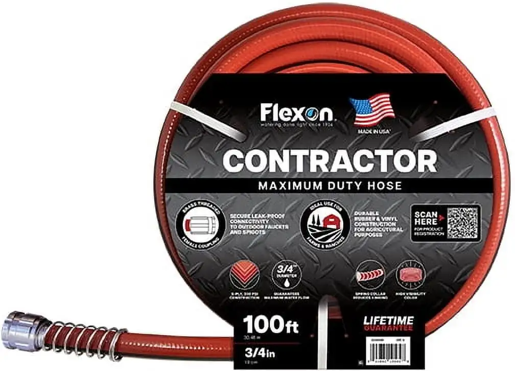 

3/4IN 100FT Contractor Garden Hose