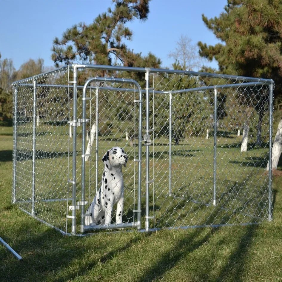 Large Heavy-Duty Metal Dog Kennel Fences Secure Lock Outdoor Pet House & Furniture