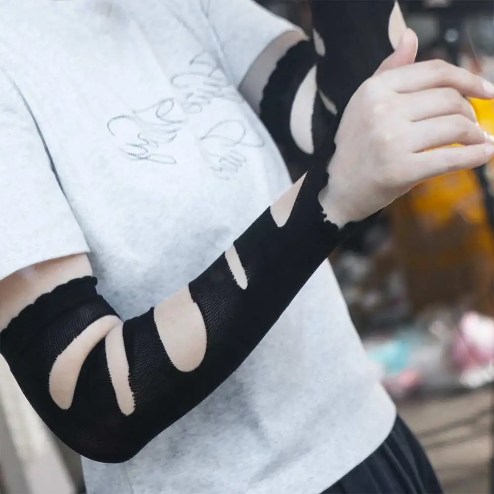 Fashion Y2K Strapping Bandage Fingerless Gloves Punk Wrist Cuffs Bandages Arm Sleeves Elastic Subculture Gloves Lolita