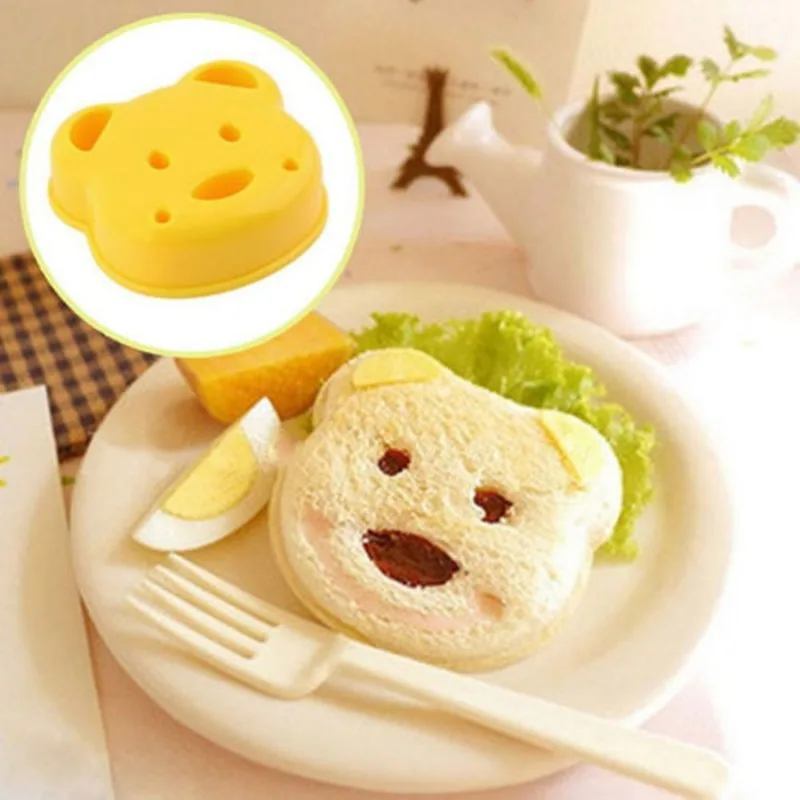 

Creative Cute Bento Bread Cutting DIY Children Cartoon Bear Sandwich Rice Ball Model Baking Pastry Tool New Kitchen Accessories