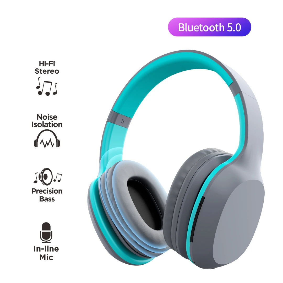 Active Noise Cancellation Headset Wireless Bluetooth 5.0 Headphones 3.5mm Deep Bass Game Esports Earphones For Laptop PC Tablet